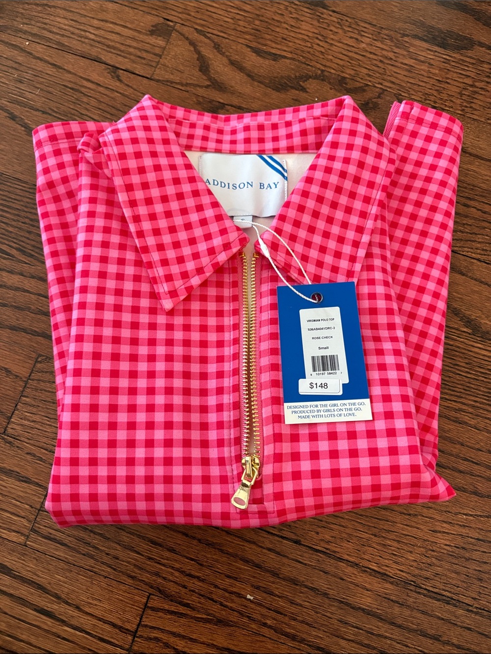 Addison Bay Ponte Virginian Polo Top NWT
